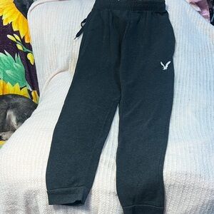 Dark Gray Jogger Pants with Emblem